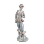 SCULTURA in porcellana Lladro raffigurante "figura maschile". Spagna XX secolo Misure: h cm 30