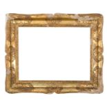 CORNICE a guantiera in legno in legno dorato ad argento a mecca (cm 79 x 65). Sicilia meta' '800