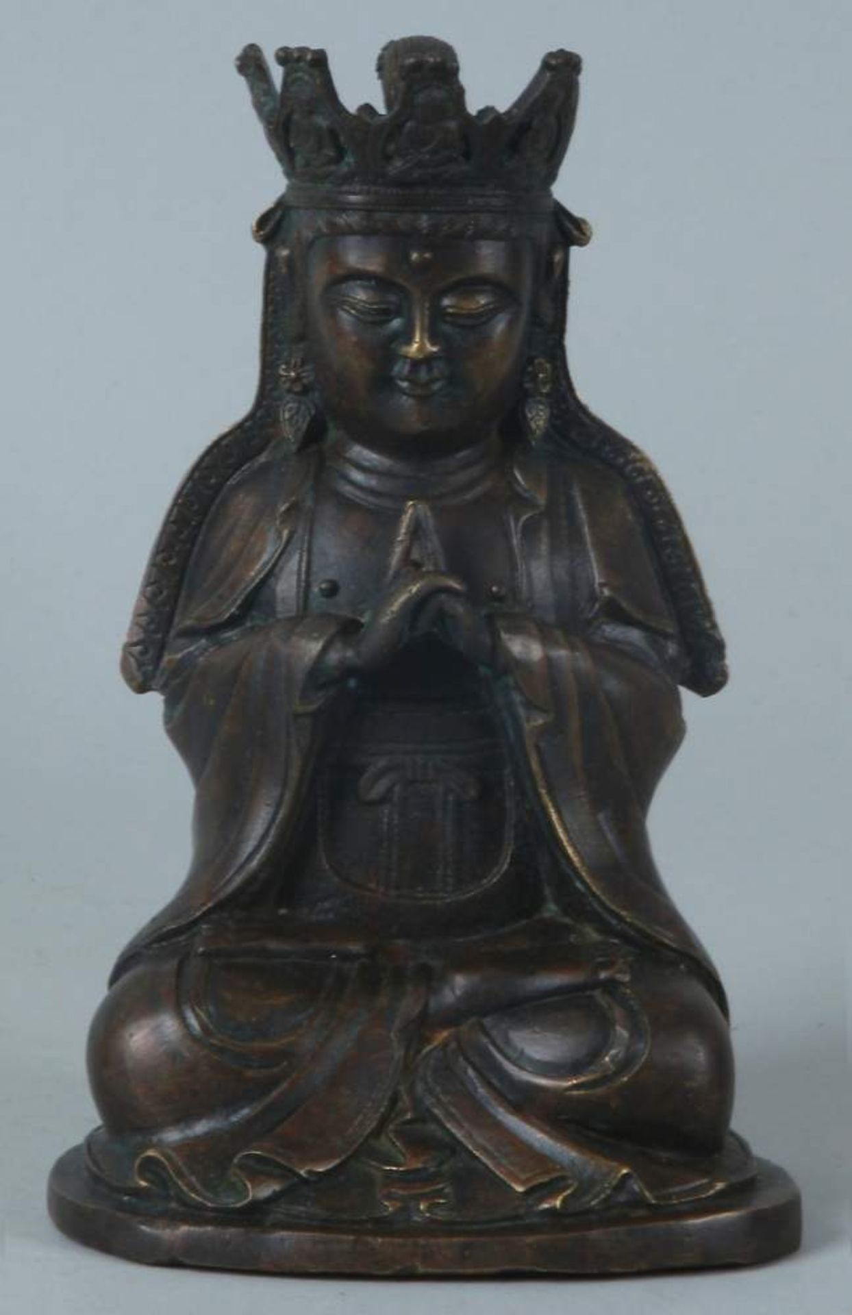 Chinese ancient bronze cast Quang Ying 20th century in good condition 17,5cm Chinesische alte