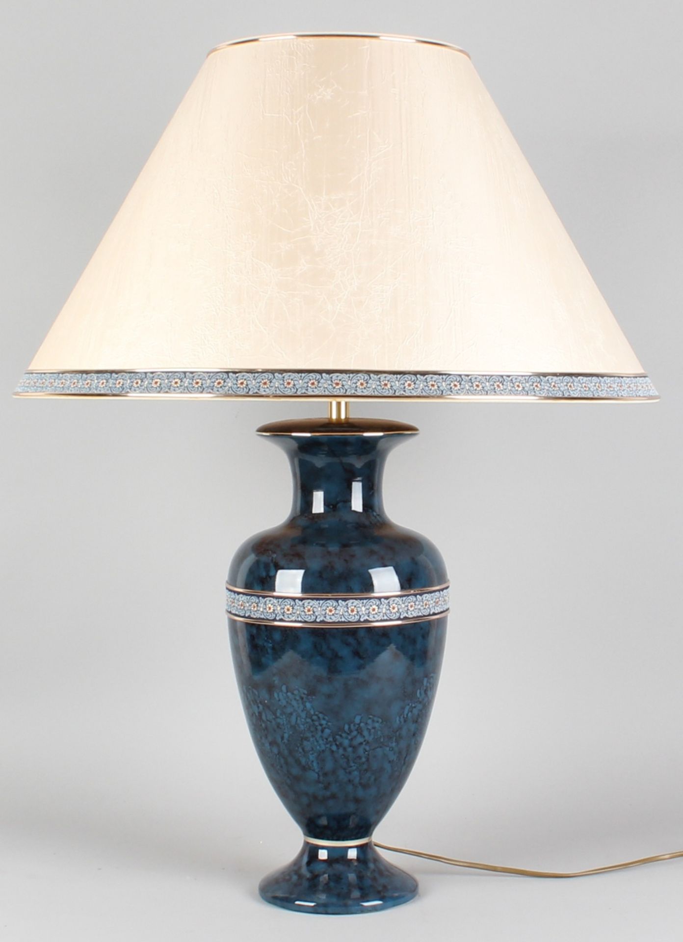 Autographed porcelain table lamp with porcelain base and nickel compounds surround (l.Drimmer) 2nd