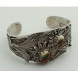 Oriental Silber Armband mit filigranen und Augen. Clamp-Armband mit schönen filigrainbewerking mit