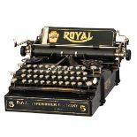 Typewriter -Royal ROYAL - No:5 - FLATBAD, American, 1911. 36x25x28 cm