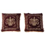 S_rma __li Pillow - Pair Ottoman, 19th century, Divali work, two pillows decorated with floral