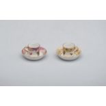 Dresden Minature Cups - Two Pieces German, Circa 1800, Dresden hand-painted porcelain miniature