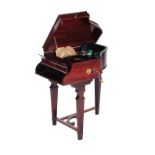 Operaphone Gramophone Operaphone Co. Manufacturer label dated 1925. Solid mahogany, phonograph in