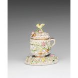 Capodimonte Porcelain Ornamental Box French, late 1800's, stamped , Capodimonte porcelain box in the
