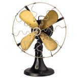 Siemens Fan German, 1930, Siemens - Schuckart brass propeller fan. 41x34 cm