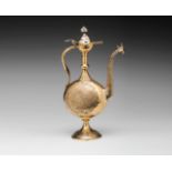 Brass Ewer Oriental, decorative molding, brass pitcher. 37 cm