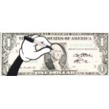 LEWIS BANNISTER (XX-XXIe), « Mickey’s hand dollar note », 2012, Œuvre originale sur papier signée.