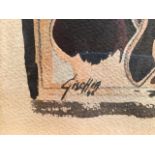 LEON GISCHIA (1903-1991), « Santé ! », Aquarelle sur papier signée en bas à gauche et datée «