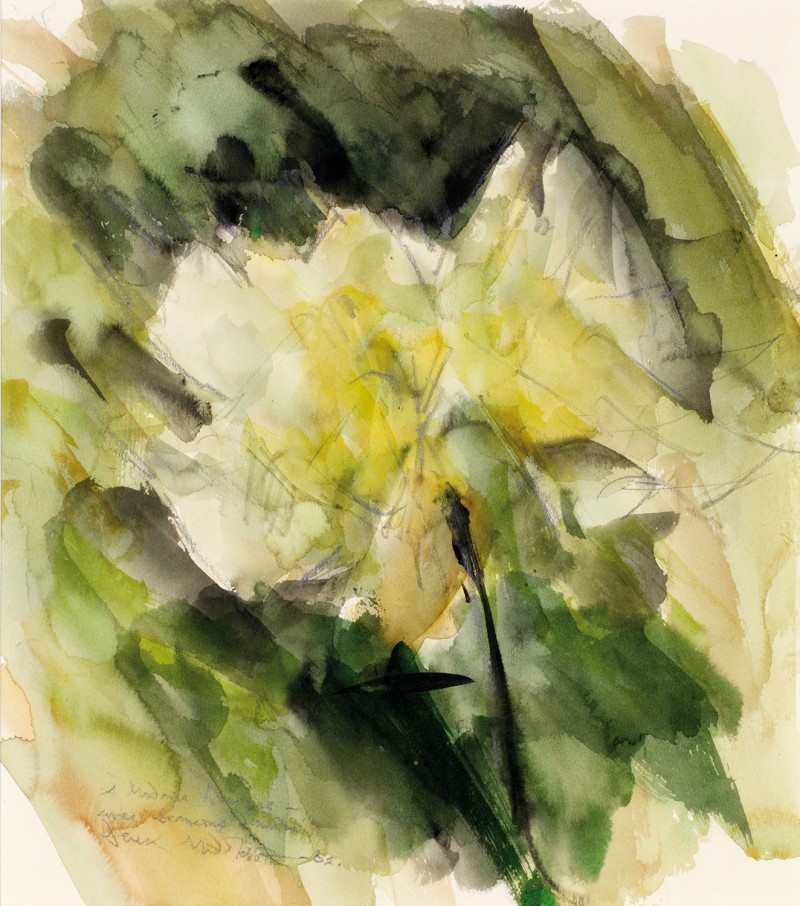 ANDRE MARCHAND (1907-1997), « Composition en vert », Aquarelle sur papier signée en bas à gauche,