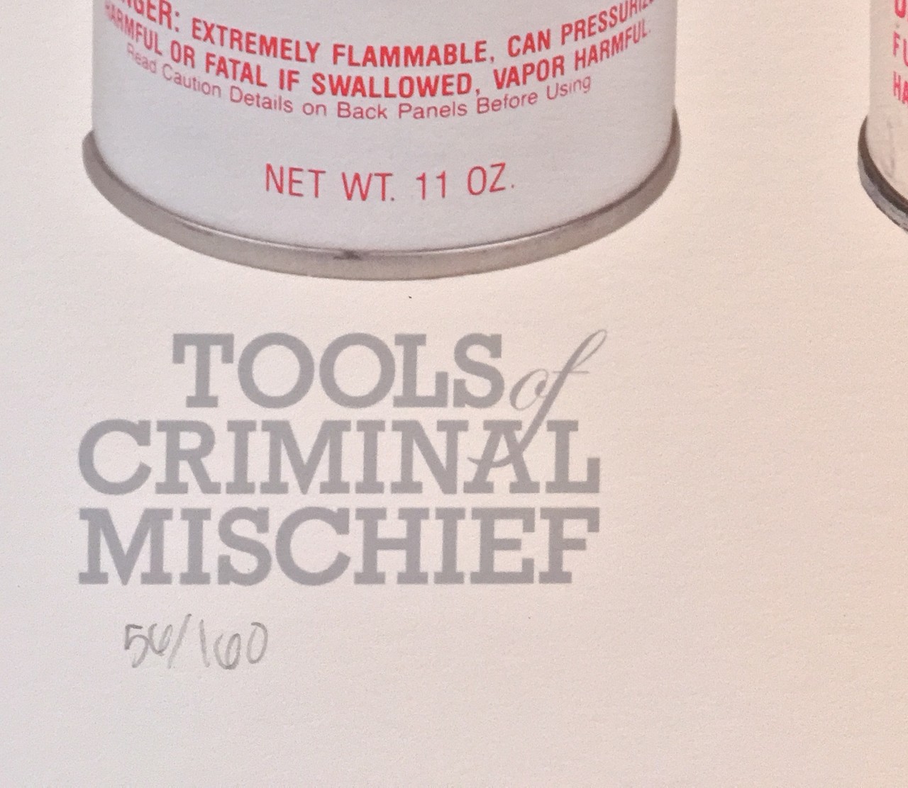 ROGER GASTMAN (XX-XXIe), « Tools of Criminal Mischief IV », 2013, Offset sur papier signée en bas - Image 3 of 5