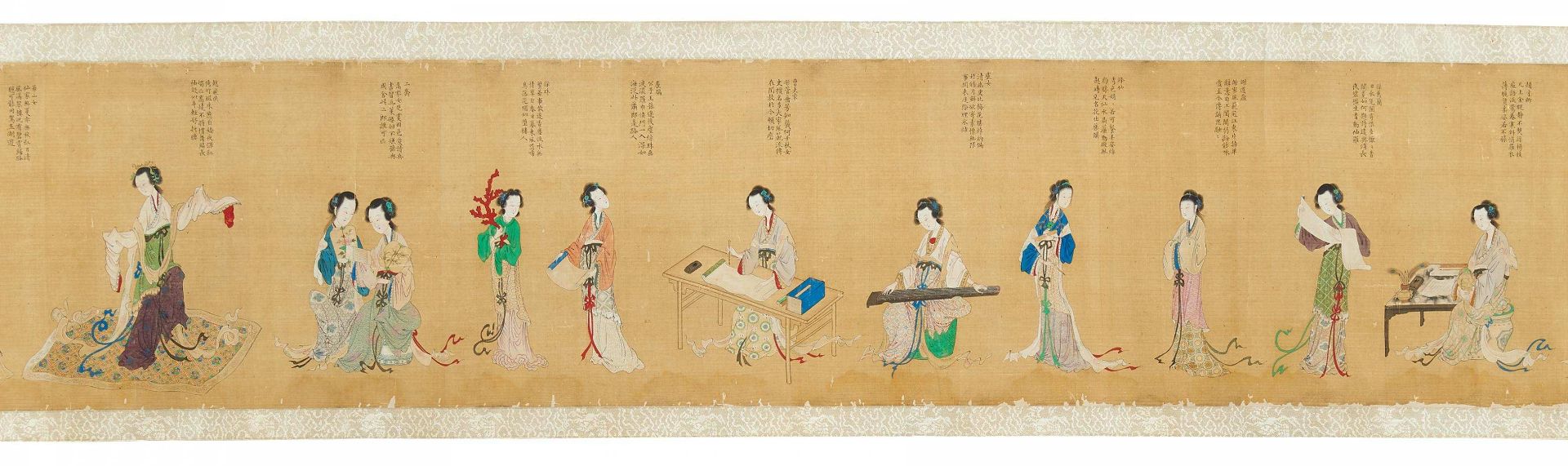QIU, YING ~1494 - 1552 - attributed. Beauties of Several Dynasties. China. Prob. Ming dynasty. - Bild 5 aus 6