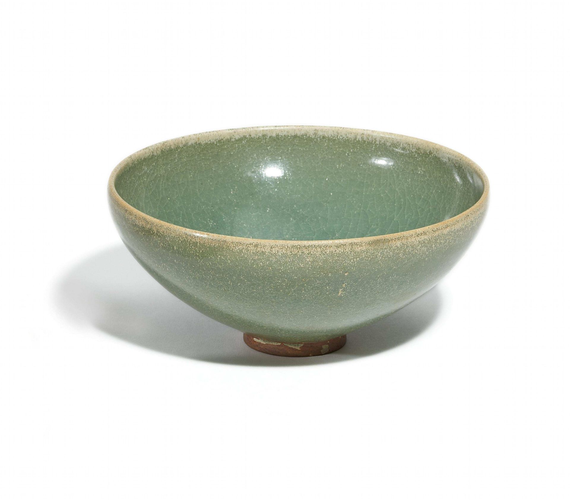 GREEN JUNYAO BOWL. China. Prob. Song dynasty (960-1279). 13th/14th c. or later. Dark brown stoneware