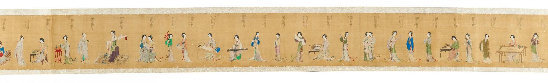 QIU, YING ~1494 - 1552 - attributed. Beauties of Several Dynasties. China. Prob. Ming dynasty. - Bild 2 aus 6