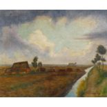 MODERSOHN, OTTO 1865 Soest - 1943 Rotenburg Moorlandschaft. 1942. Öl auf Leinwand. 65 x 79cm.