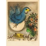 CHAGALL, MARC 1887 Witebsk - 1985 St. Paul de Vence Der blaue Vogel. Plakat. 1968. Farblithografie