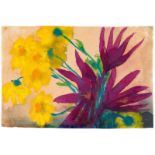 NOLDE, EMIL 1867 Nolde - 1956 Seebüll Blumen (gelb und violett). Um 1930-1935. Aquarell auf Japan.