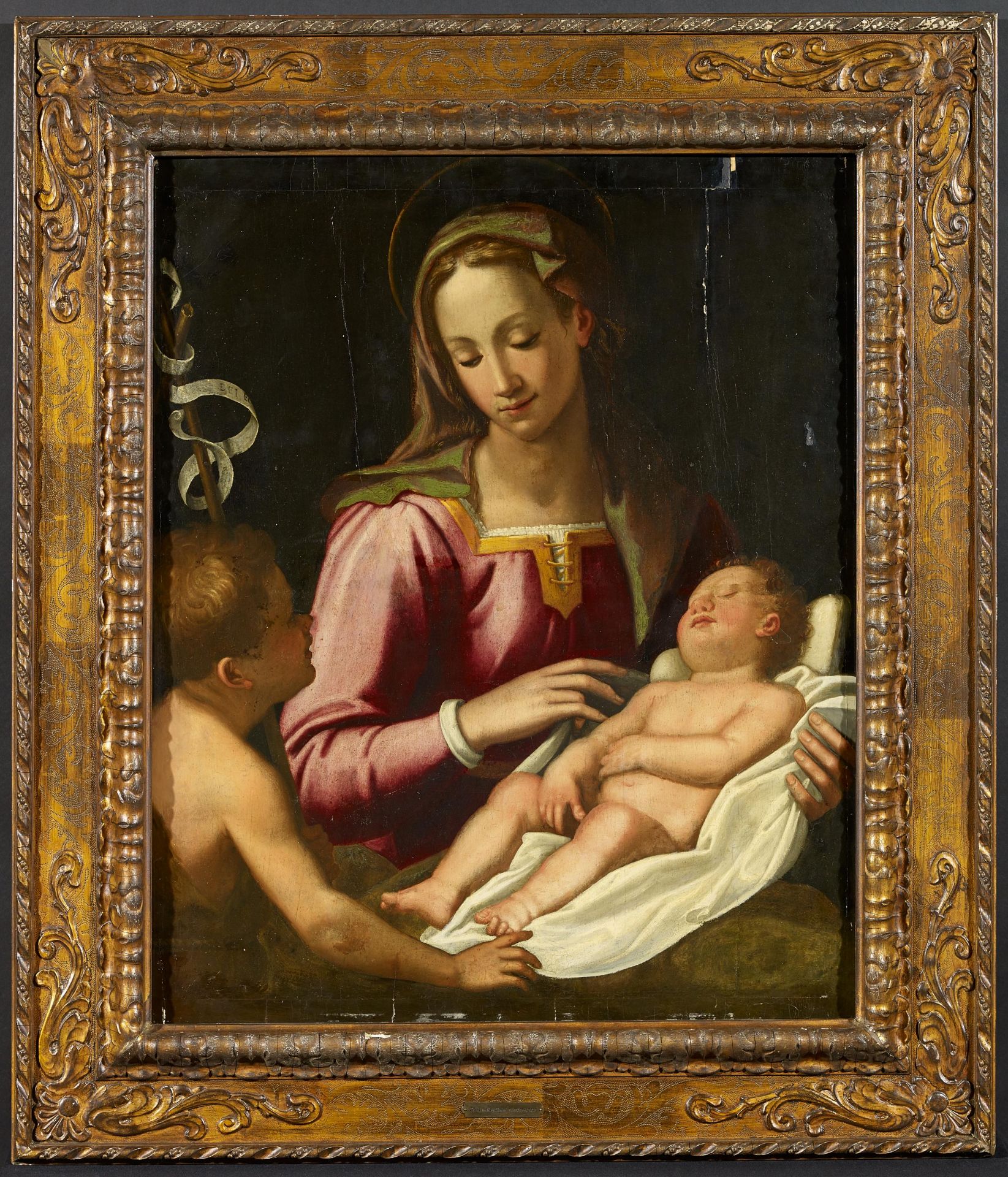 Florentiner Meister um 1550 Madonna mit schlafendem Christusknaben. In der Nachfolge von - Bild 2 aus 3