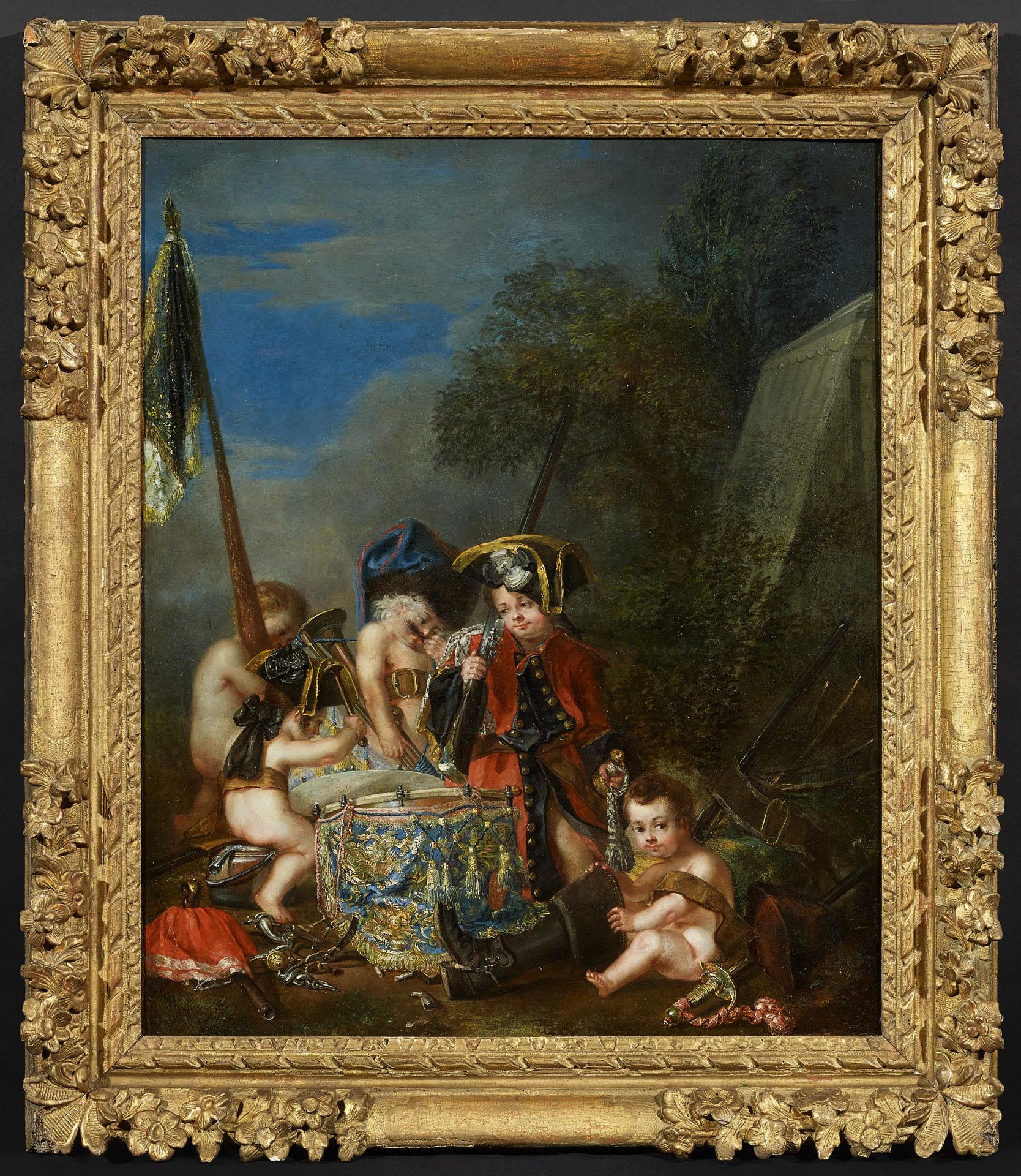 Seekatz, Johann Conrad 1719 Grünstadt - 1768 Darmstadt zugeschrieben Putti mit mit den Objekten - Bild 2 aus 3