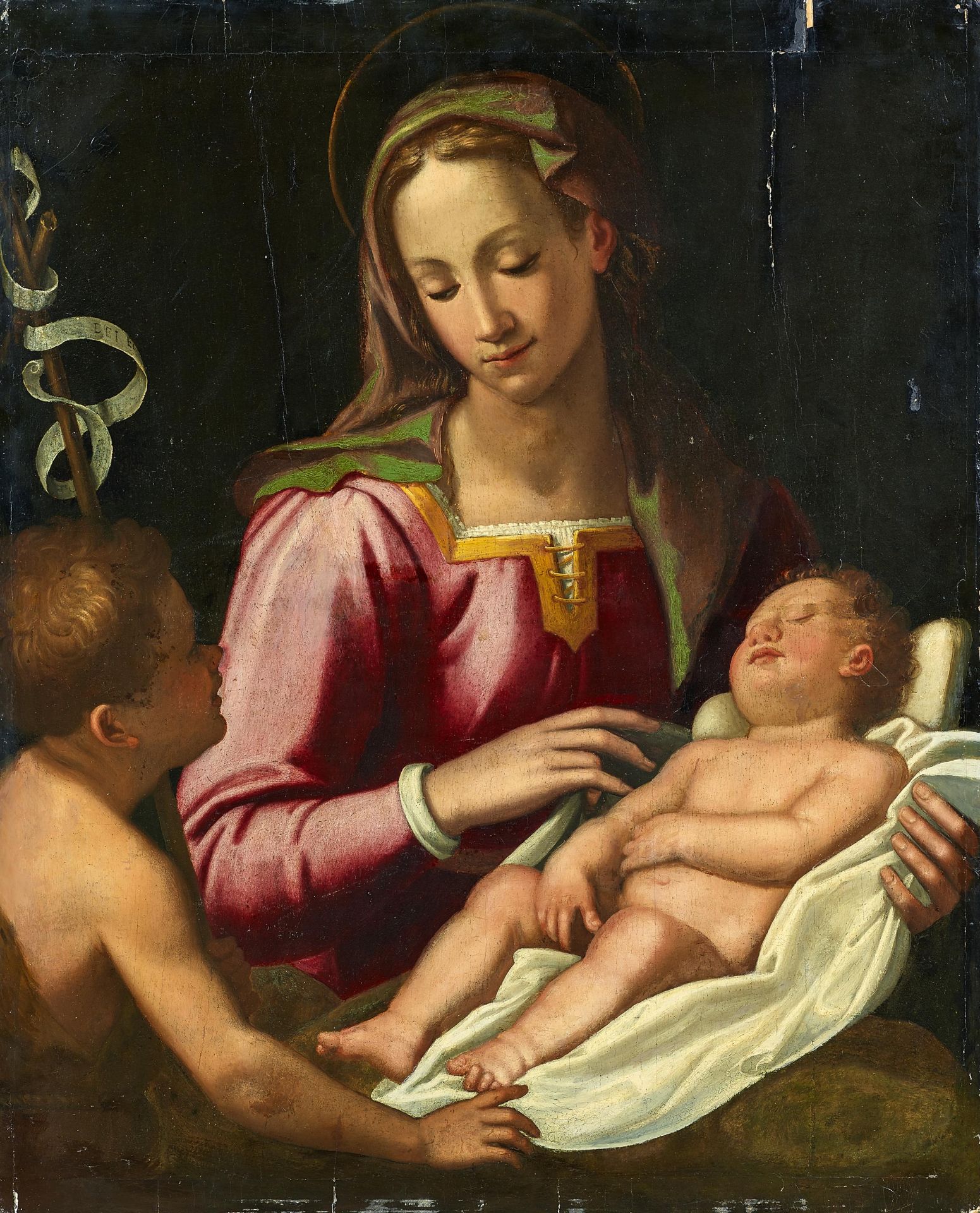 Florentiner Meister um 1550 Madonna mit schlafendem Christusknaben. In der Nachfolge von