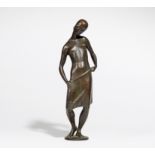 Enseling, Joseph 1886 Coesfeld - 1957 Düsseldorf Tänzerin. 1919. Bronze, grün-braun patiniert. 44,