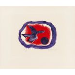 Braque, Georges 1881 Argenteuil - 1963 Paris Oiseau sur fond carmin (Oiseau XIV). Farbradierung