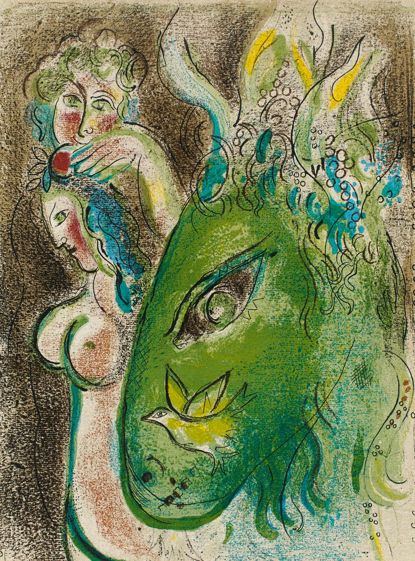 Chagall, Marc 1887 Witebsk - 1985 St. Paul de Vence Paradis. 1958/59. Farblithografie auf Velin.