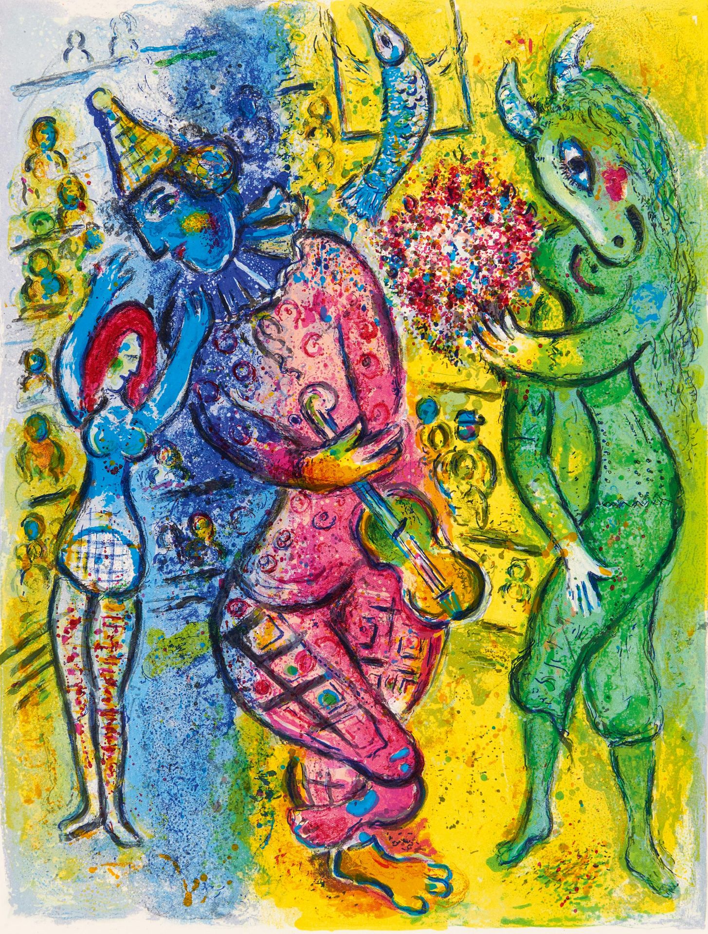 Chagall, Marc 1887 Witebsk - 1985 St. Paul de Vence Aus: Le Cirque. 1967. Farblithografie auf