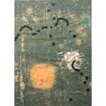 Diederen, litho, abstract kleurenlitho, 82 x 61, compositie, gesigneerd Diederen  '87 (=Jef