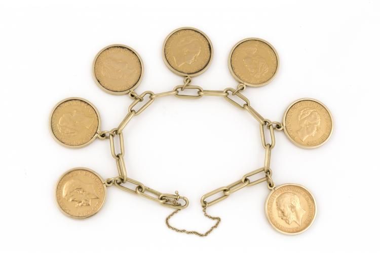 Romeinse gouden munten armband