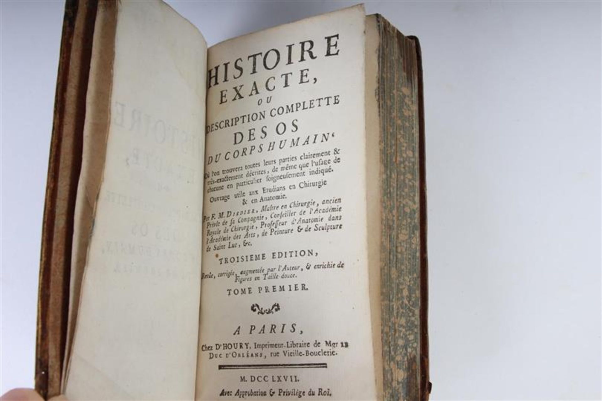 Boekje " Histoire exacte description du corps Humain". D' Hourly, 1776. - Bild 2 aus 2