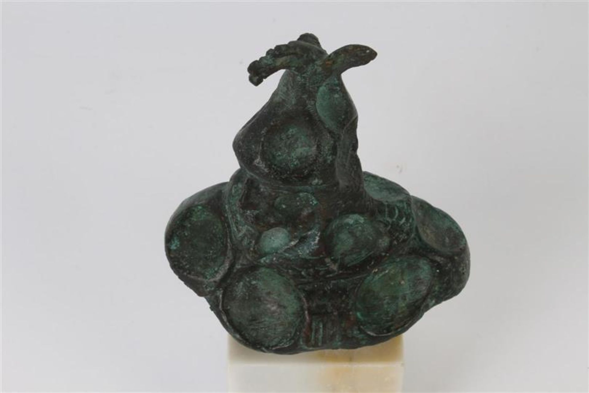 Bronzen beeldje op sokkel, Vercingetorix. HxBxD: 18 x 10 x 6 cm. - Bild 6 aus 6
