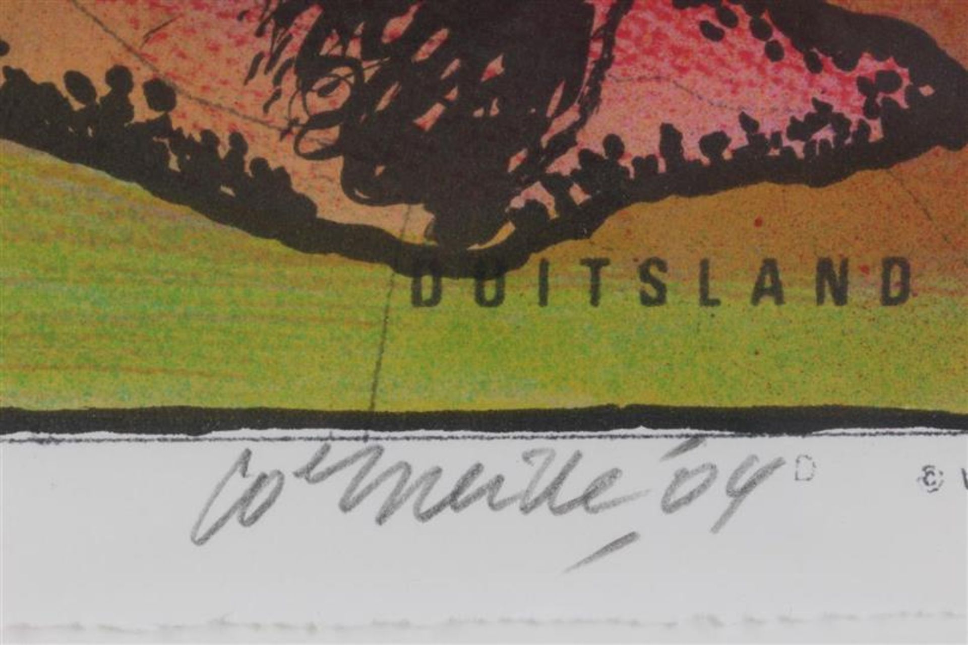 Twee zeefdrukken, 'Noord-Brabant' & 'Drenthe'. Corneille HxB: 40 x 56 en 57 x 42 cm. - Bild 5 aus 5