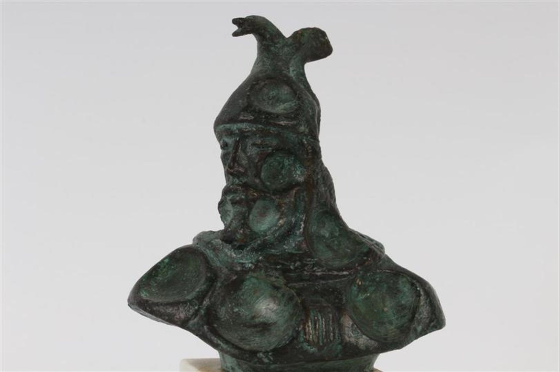 Bronzen beeldje op sokkel, Vercingetorix. HxBxD: 18 x 10 x 6 cm. - Bild 5 aus 6