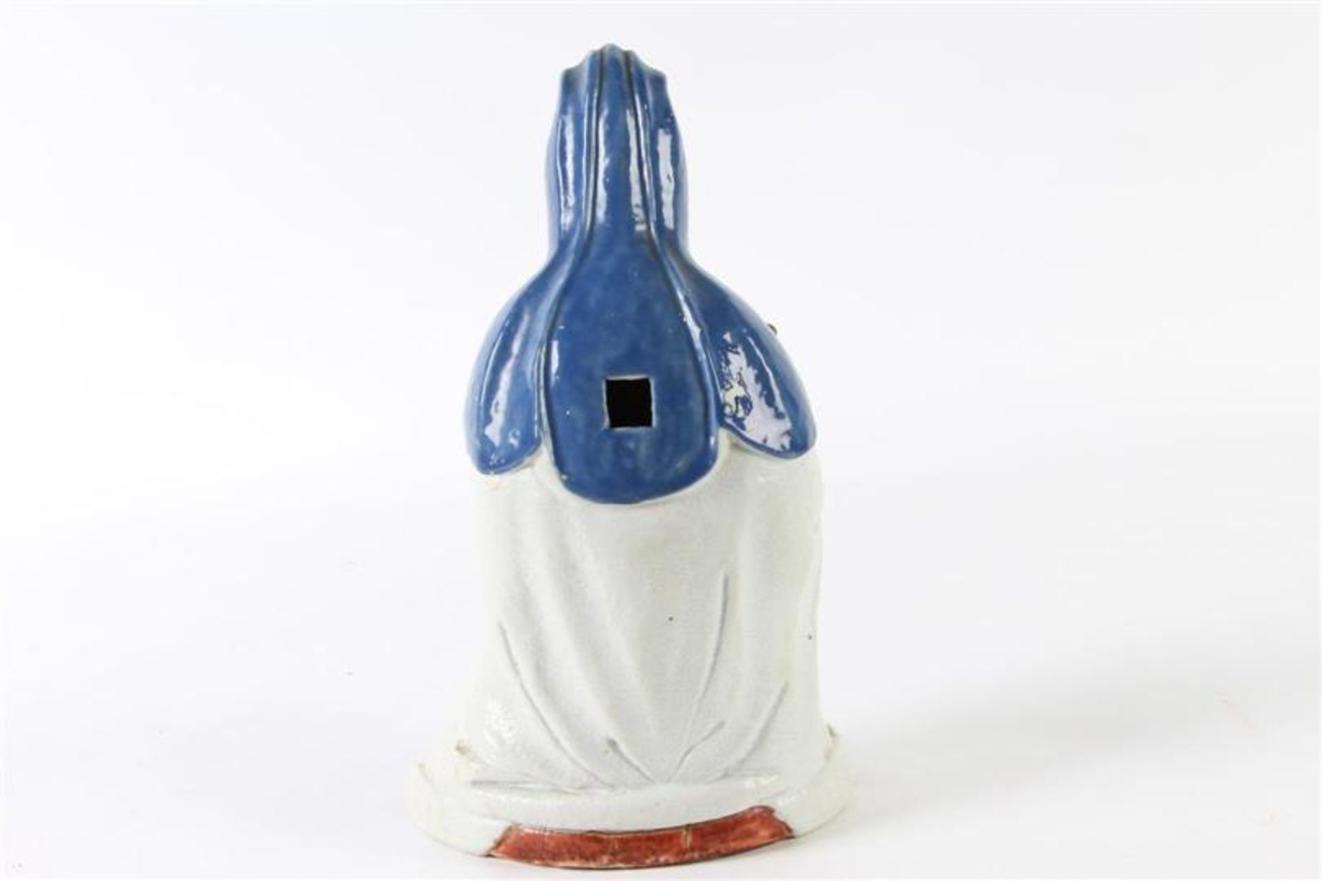 Porseleinen polychroom Kwan Yin beeld met defecten. H: 24.5 cm. - Bild 12 aus 12