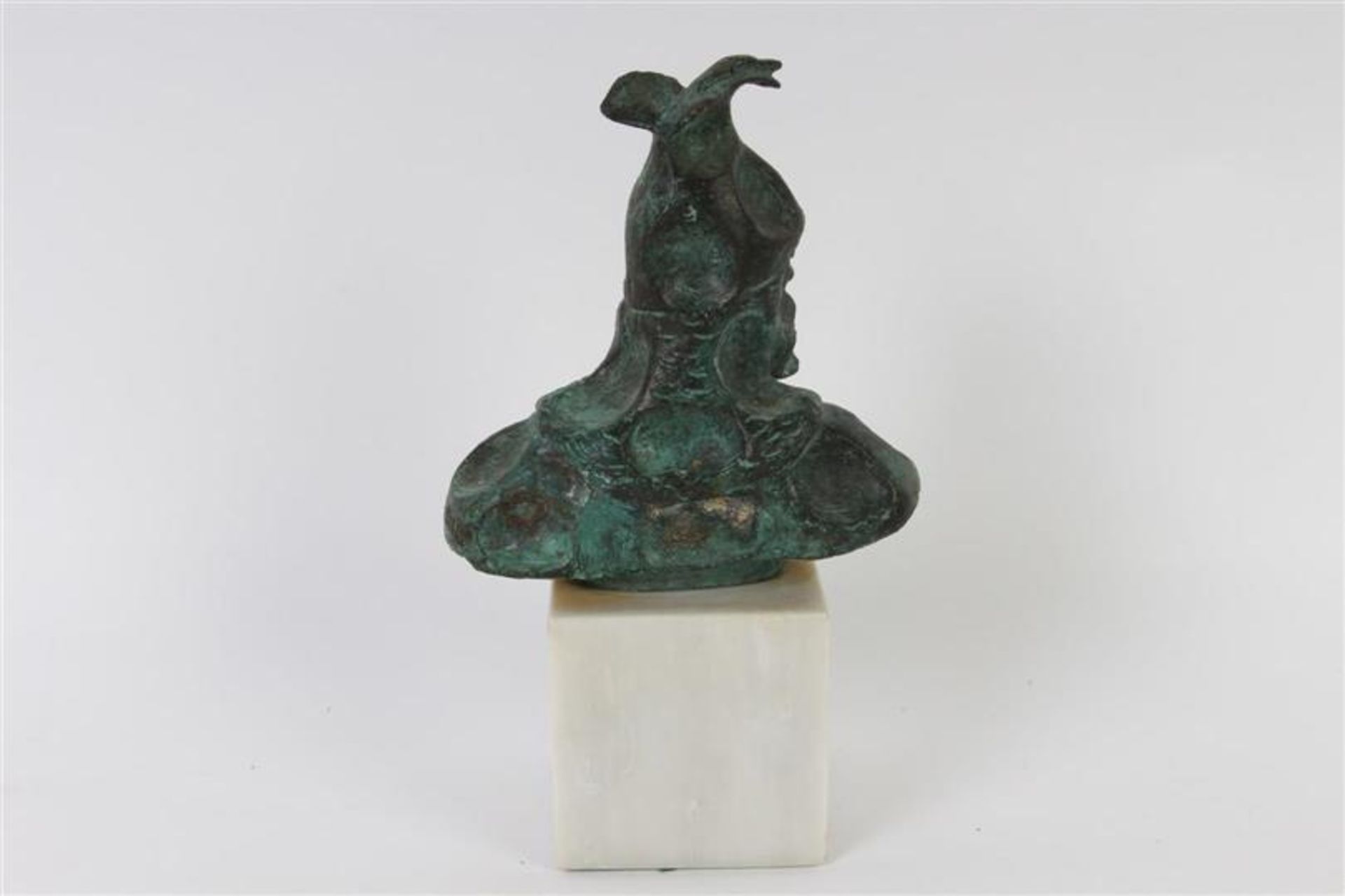 Bronzen beeldje op sokkel, Vercingetorix. HxBxD: 18 x 10 x 6 cm. - Bild 3 aus 6