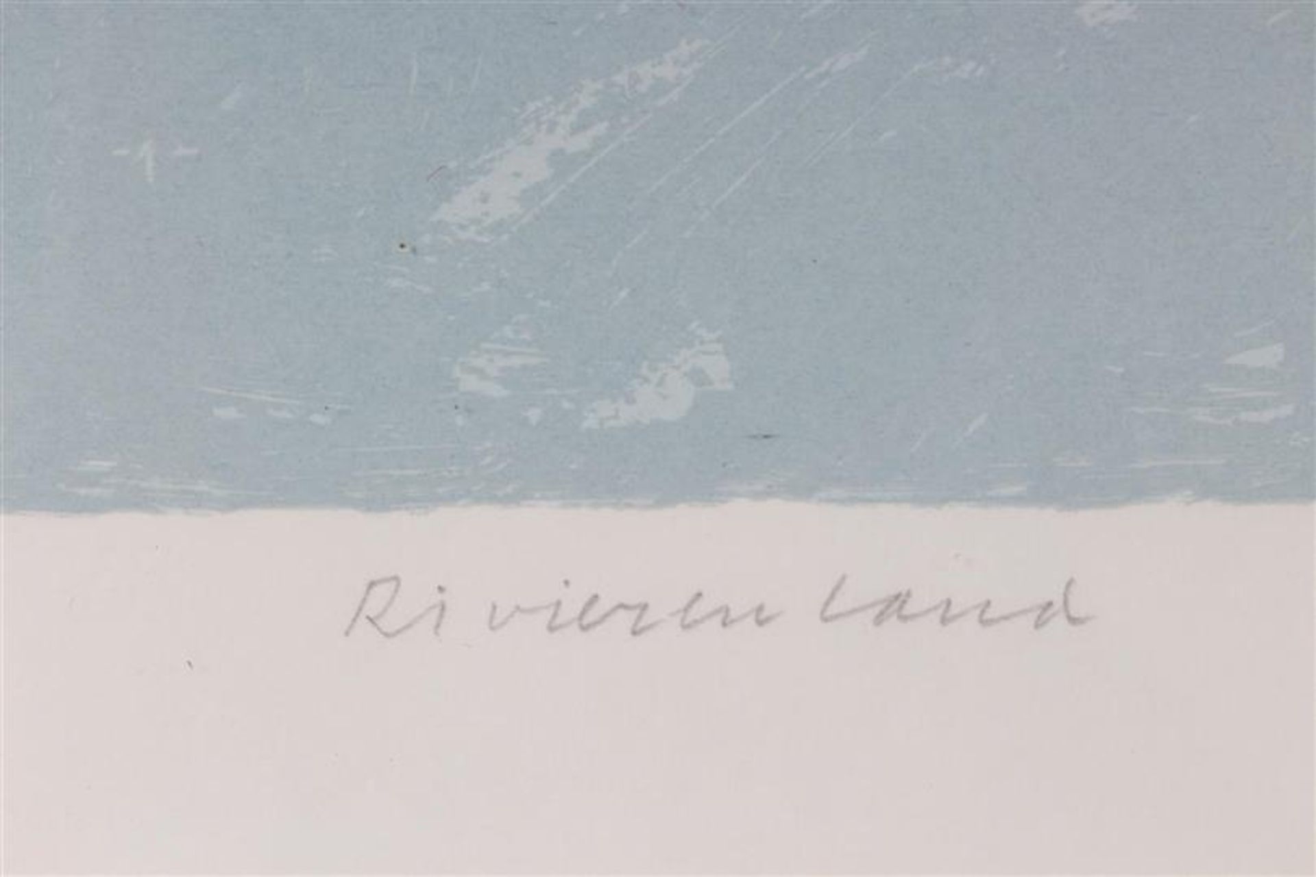 Litho 'Rivierenland', Hans Gerritsen, 1987 & 'Krootjes' gemengde techniek, onduidelijk gesigneerd. - Bild 4 aus 6