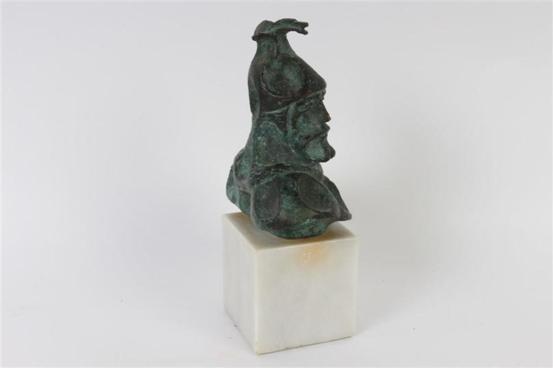 Bronzen beeldje op sokkel, Vercingetorix. HxBxD: 18 x 10 x 6 cm. - Bild 2 aus 6