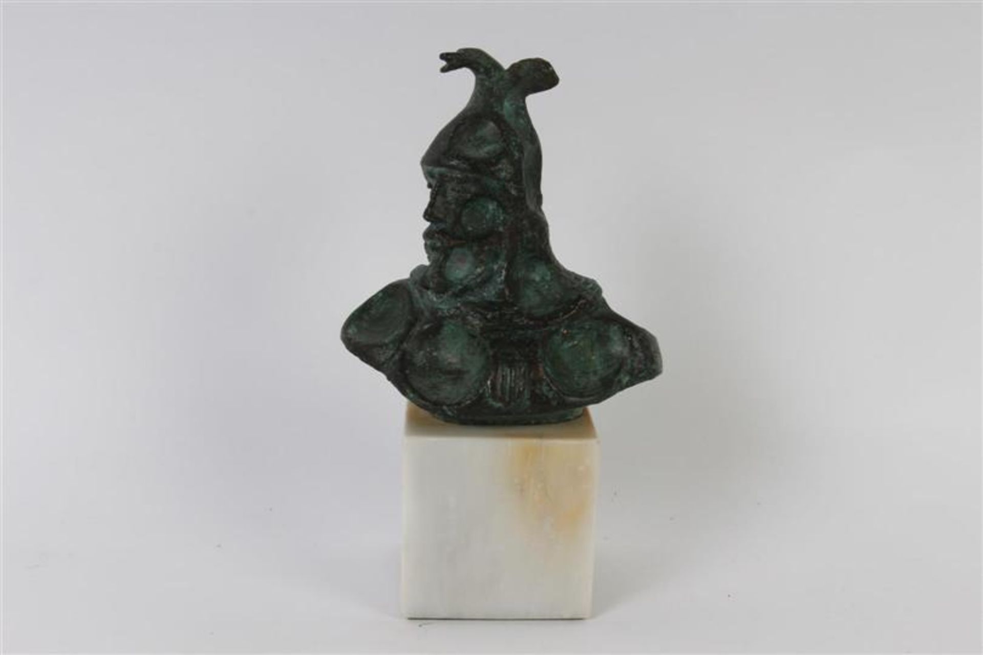 Bronzen beeldje op sokkel, Vercingetorix. HxBxD: 18 x 10 x 6 cm. - Bild 4 aus 6