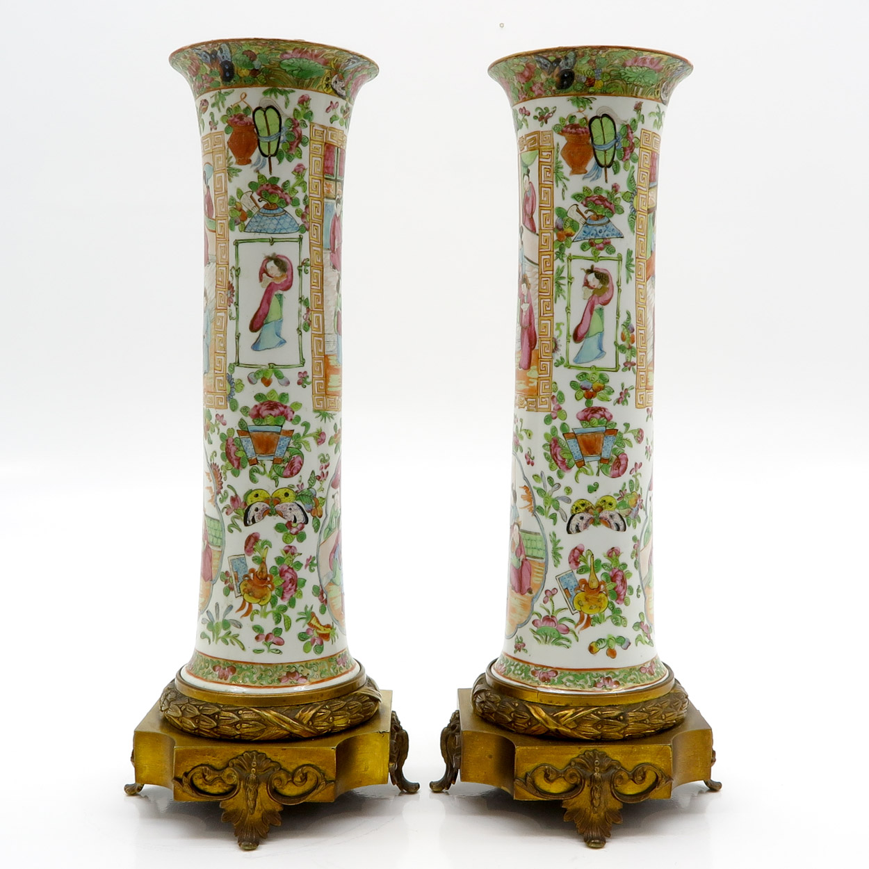 Lot of 2 19th Century Cantonese Vases - Image 4 of 6