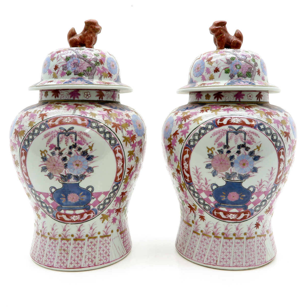 China Porcelain Lidded Vases