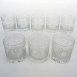 19th Century Engraved Shot Glasses