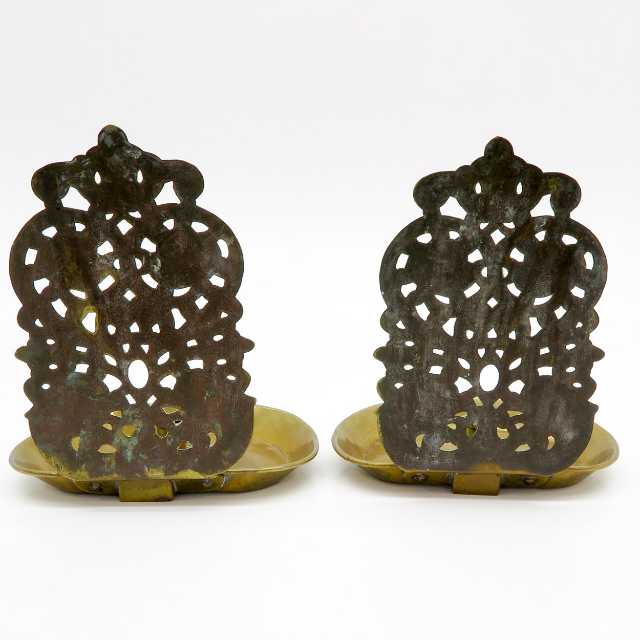 Pair of Antique Copper Wall Appliques - Image 2 of 3