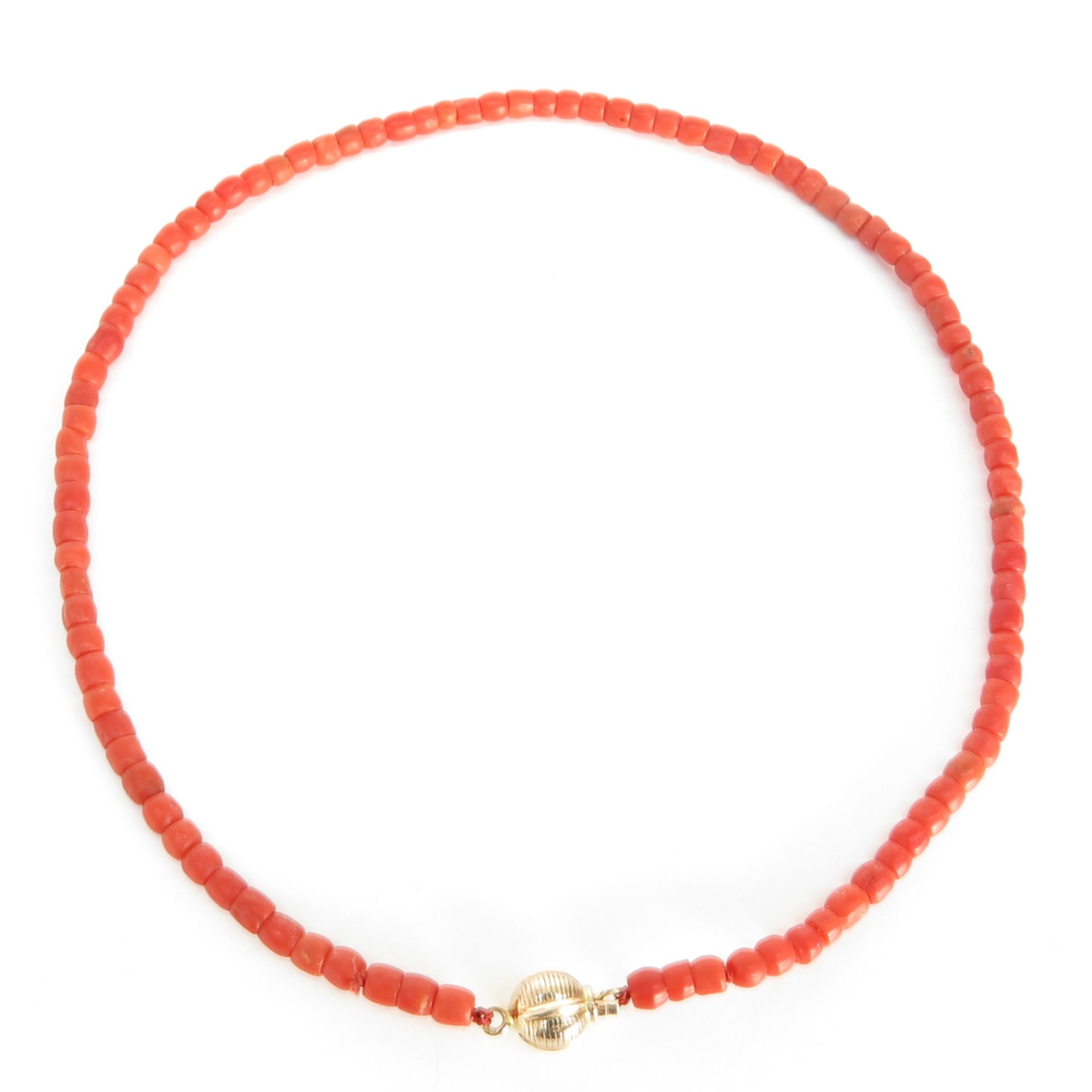 Red Coral Necklace on 14KG Clasp