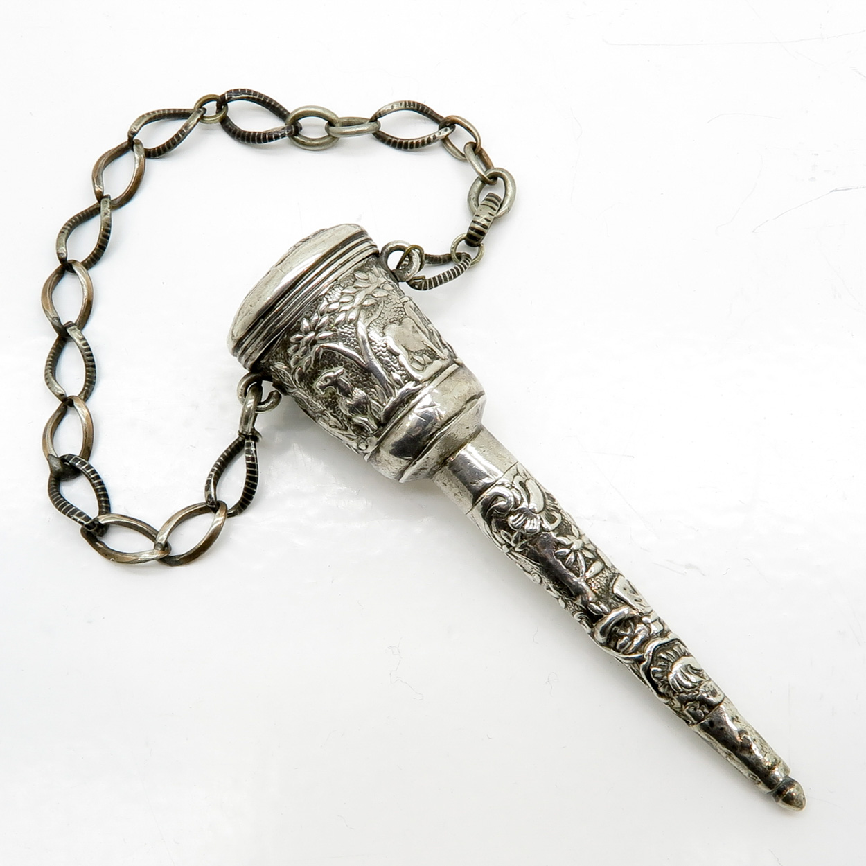 Silver Chain for Thimble and Knitting Needles