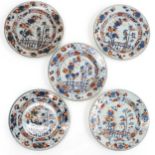 Lot of 5 18th Century Chinese Imari Plates