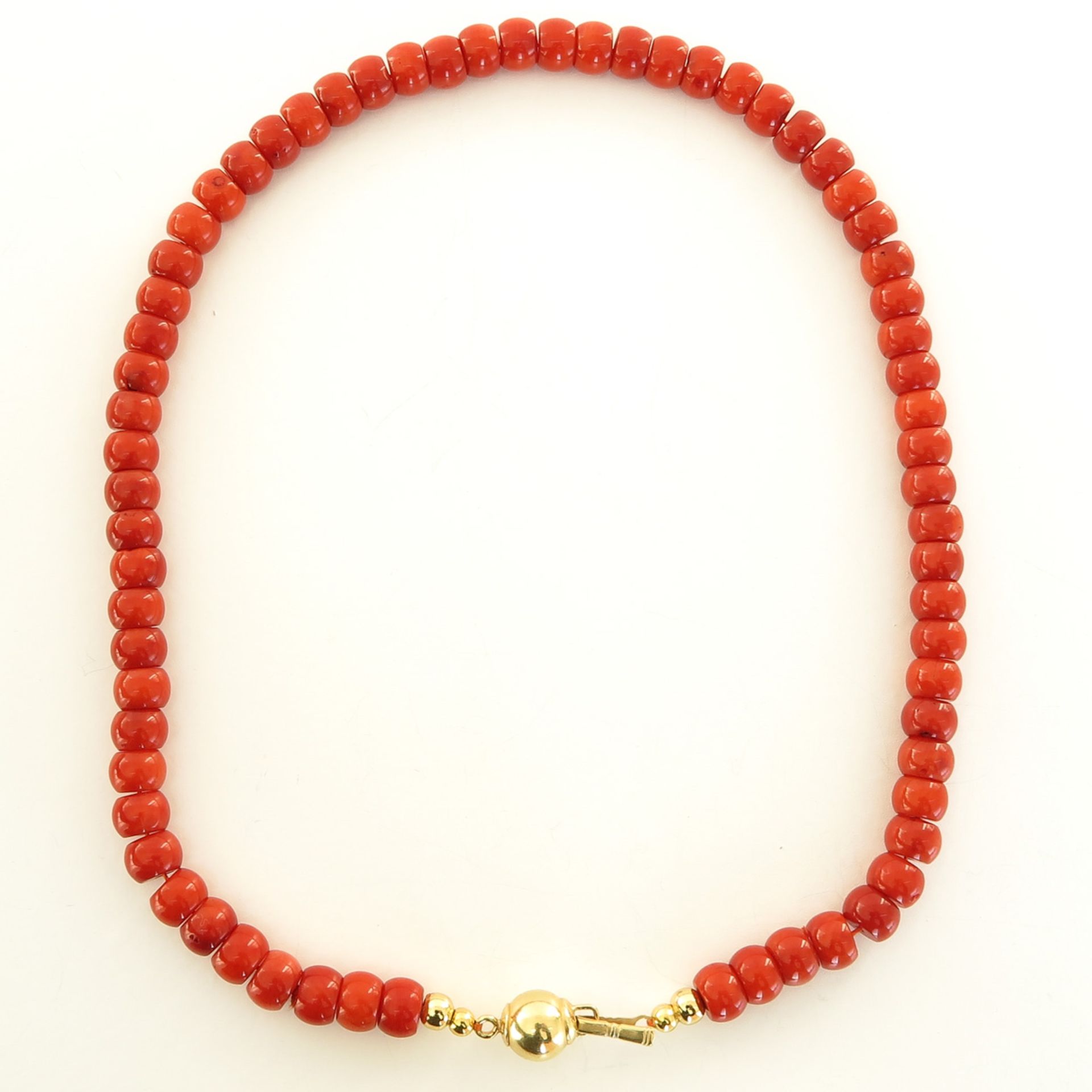 Red Coral Necklace on 14KG Clasp