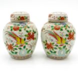 2 China Porcelain Ginger Jars