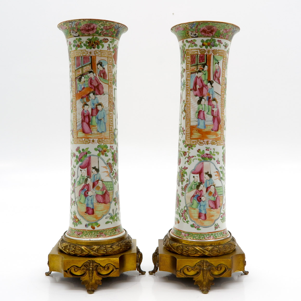 Lot of 2 19th Century Cantonese Vases - Image 3 of 6